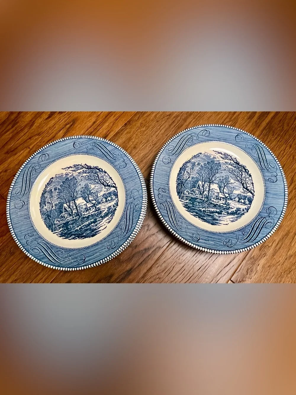 Vintage Currier & Ives Royal China Dinner Plate Old Grist Mill